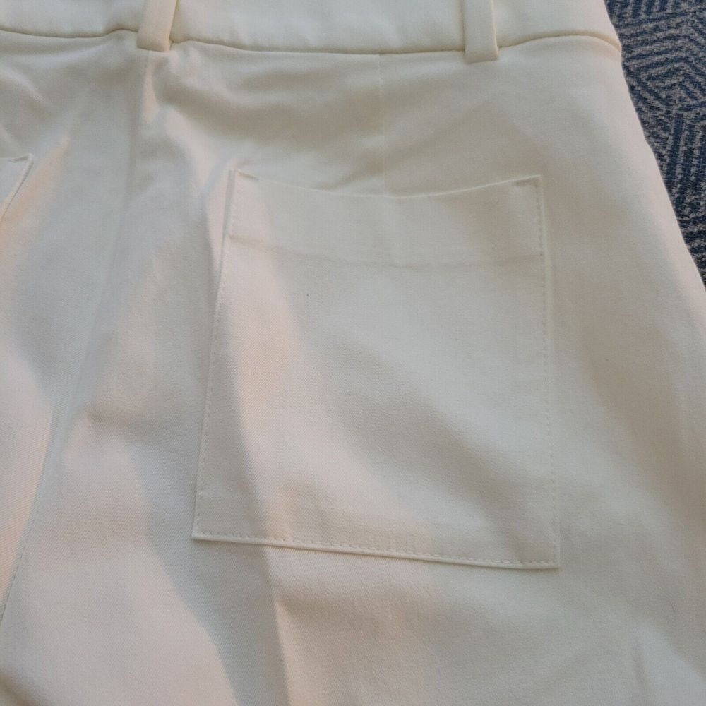 J. Crew Sydney Wide-Leg Pant in Bi-Stretch Cotton Blend Ivory Petite 0‎ NWT - Picture 4 of 9